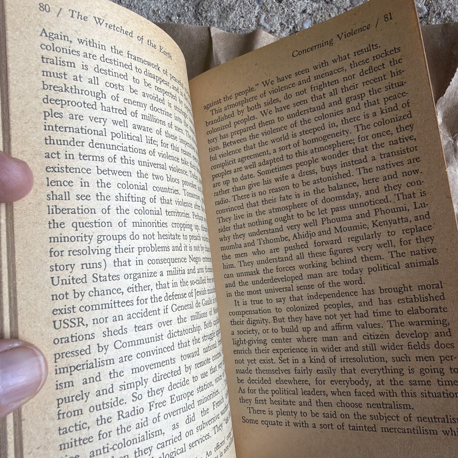 The Wretched of the Earth Frantz Fanon Jean-Paul Sartre 1968 Paperback Vintage
