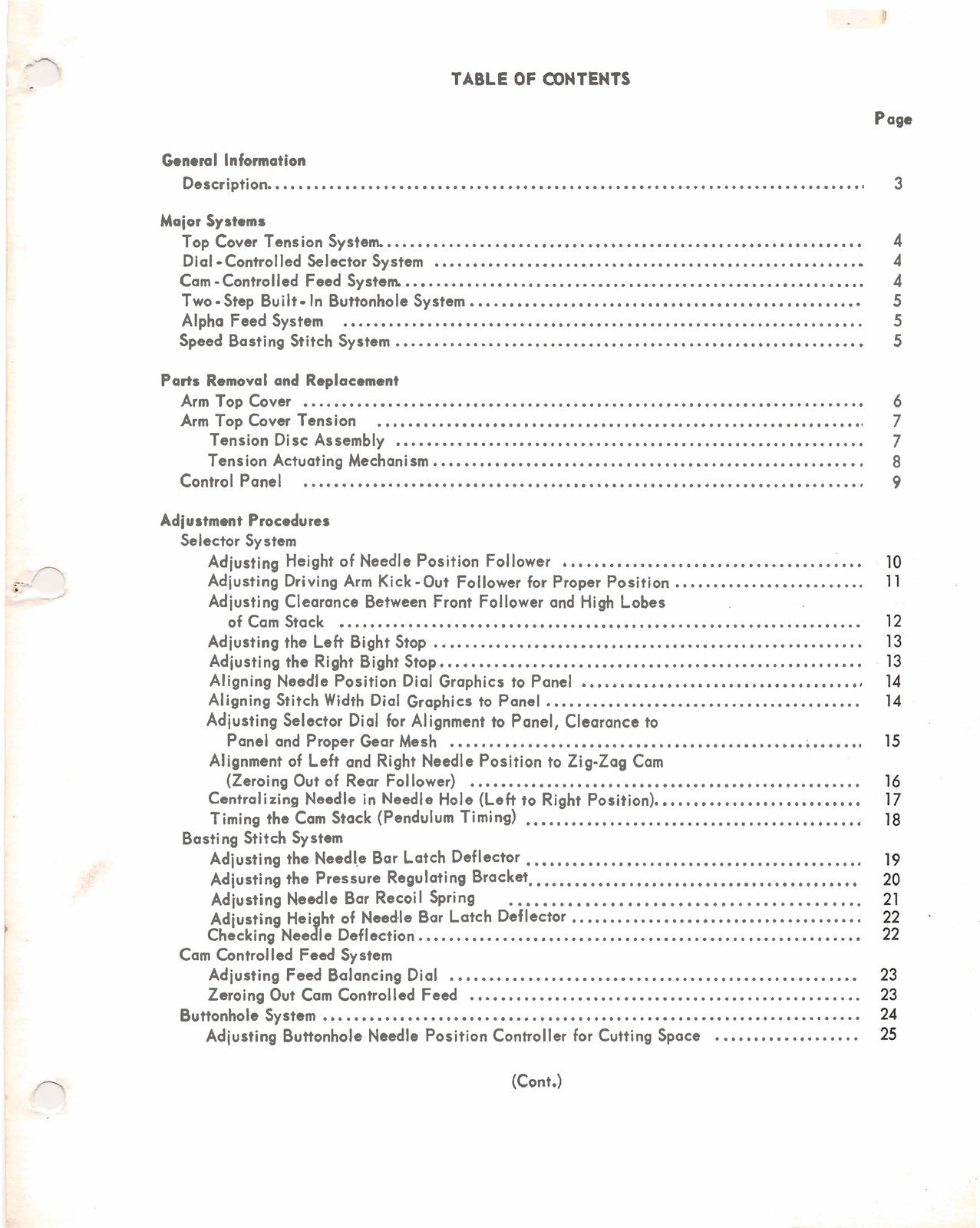 SINGER 750 Series Service Manual NOT User Manual, BINDING – TOUGH FRONT & BACK
