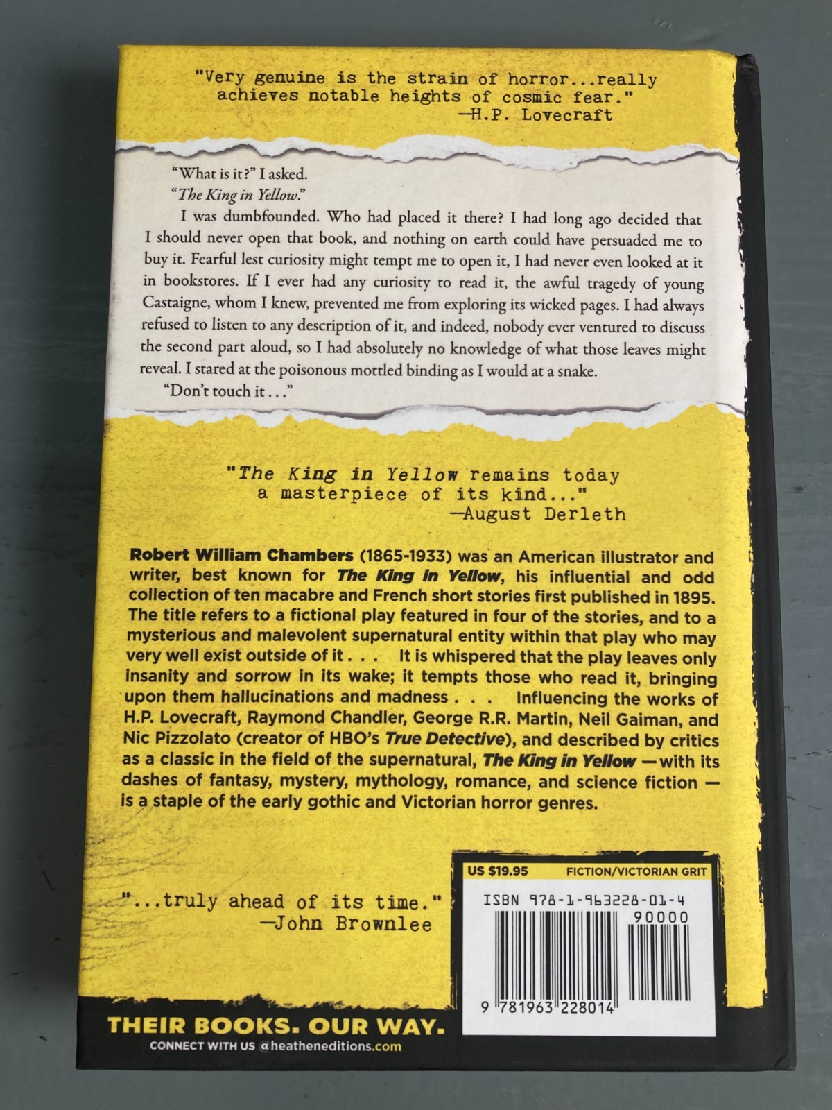The King in Yellow by Robert W. Chambers (Heathen Edition) HC MISPRINTED MISFIT