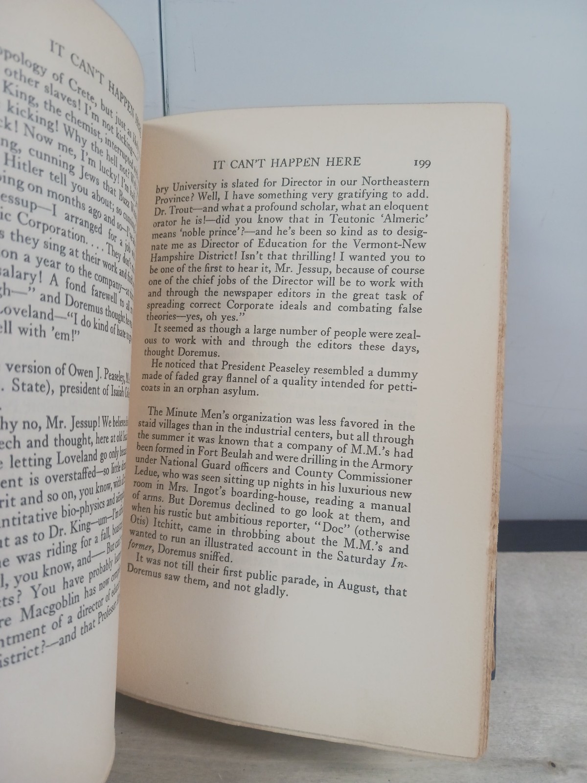 It Can’t Happen Here by Sinclair Lewis First Edition 1935 Sun Dial Press