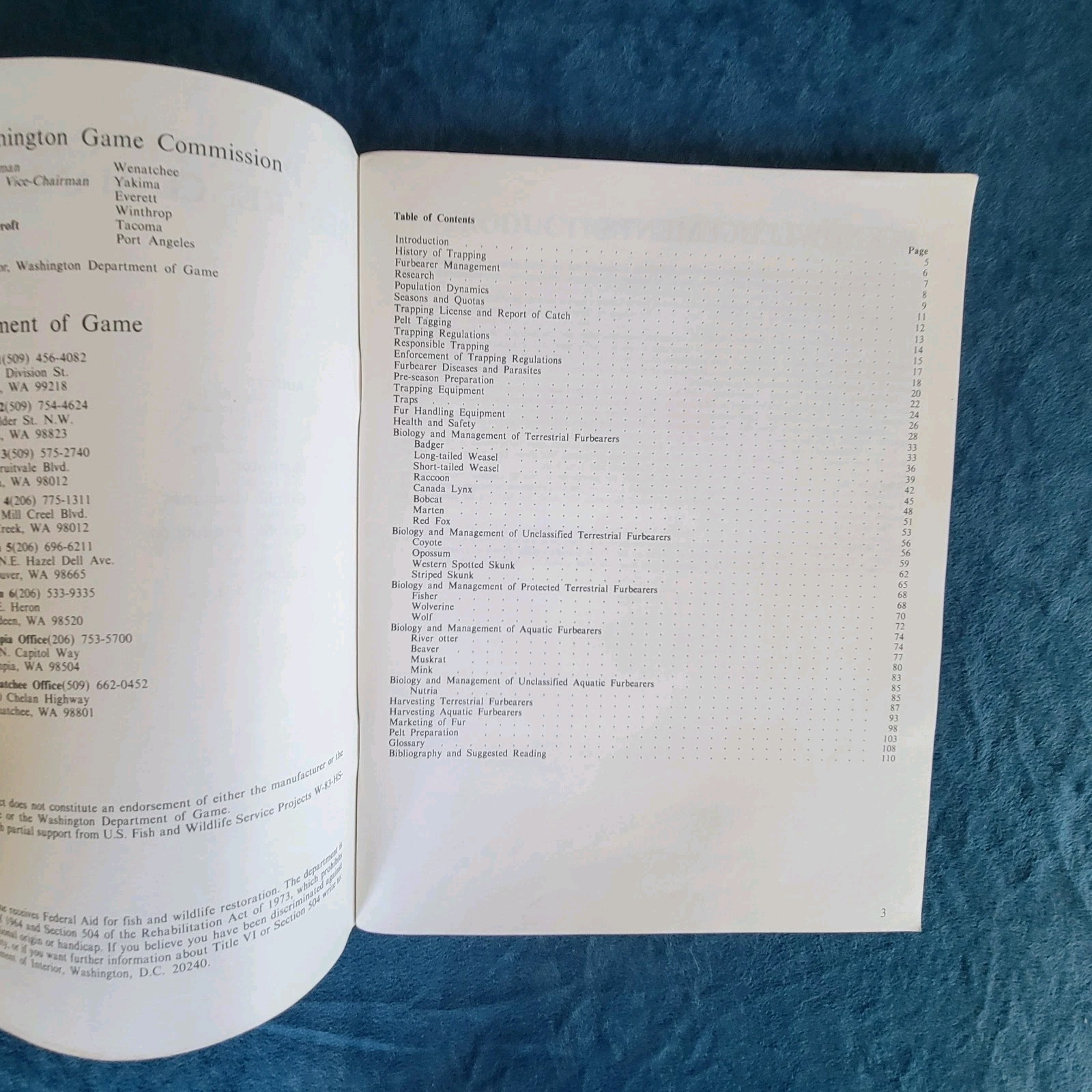 TRAPPER EDUCATION STUDENT REFERENCE MANUAL ; 110 PAGES ; ILLUSTRATED