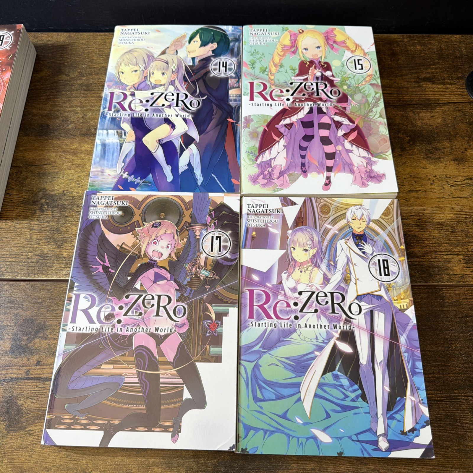 Lot of 14 Re:Zero Starting Life in Another World Books 1, 6-7, 10-15, 17-20 EX 5