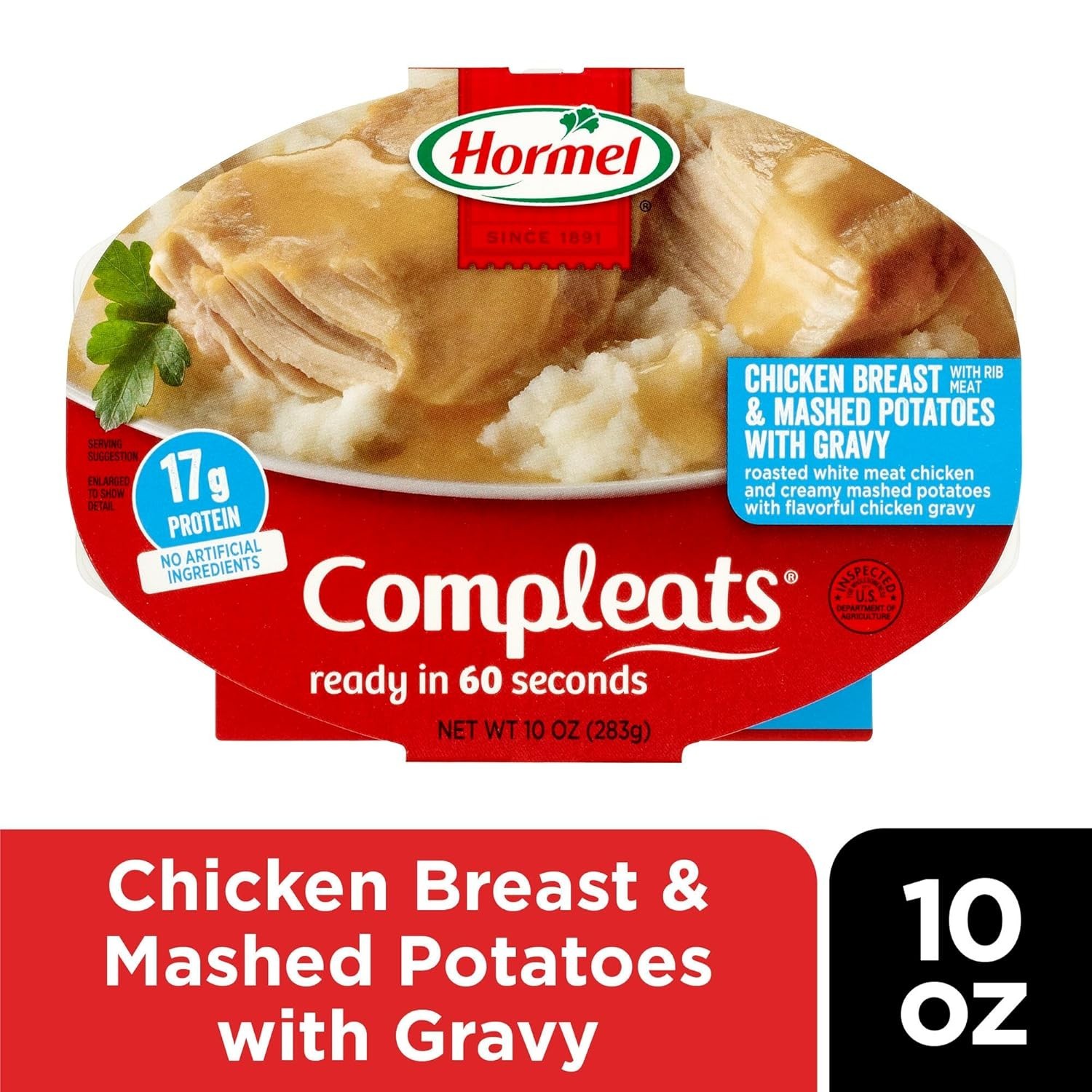Convenient Chicken Breast & Gravy with Mashed Potatoes – 6-Pack, 10 oz Each