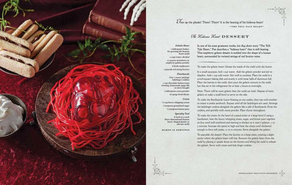 A Ravenous Feast: Edger Allen Poe Inspired Cookbook Spooky Gothic Poetry Recipes