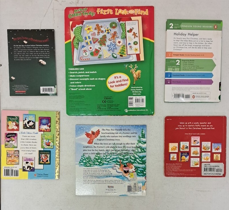 Christmas Children’s Books, Lot Of Six. Liz Curtis Higgs, Dan Gutman…#393D