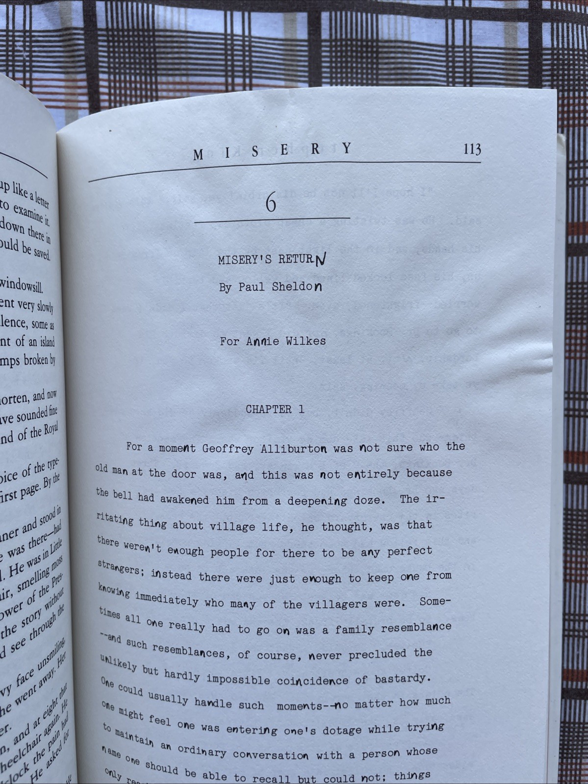 Misery by Stephen King (1987 Viking HCDJ 1st Edition 2nd Printing June Horror)