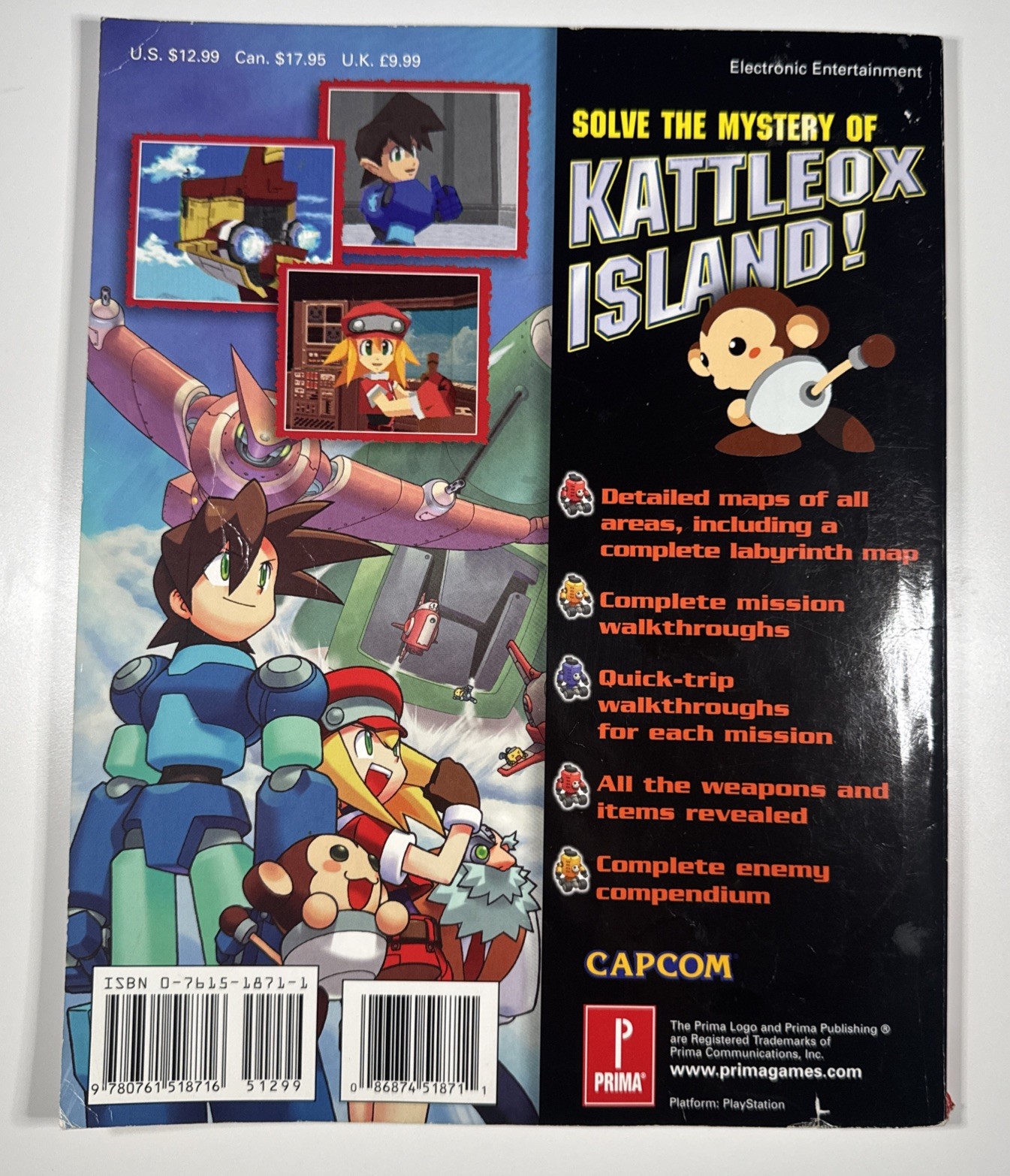 Mega Man Legends Official Strategy Game Guide by Prima and Capcom PS1 N64