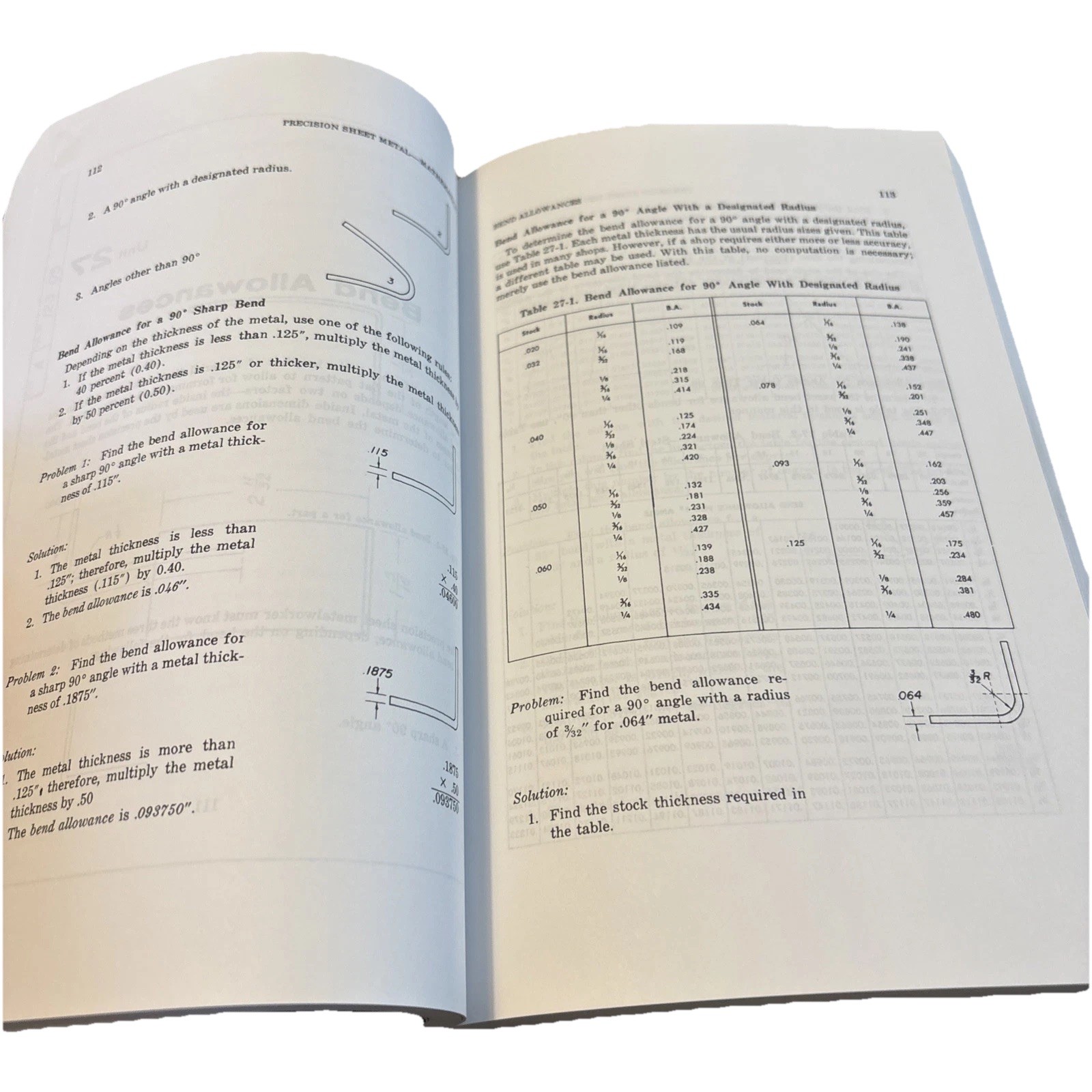 Precision Sheet Metal Mathematics Third Ed. Richard S. Budzik PB 1993 Very Good