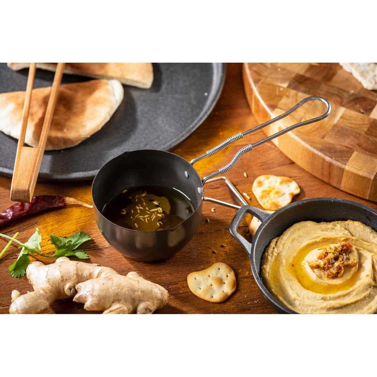 Tablecraft 11069 Tadka Pan, 10-inch Length, 10 oz Capacity, Non-Stick Coated…