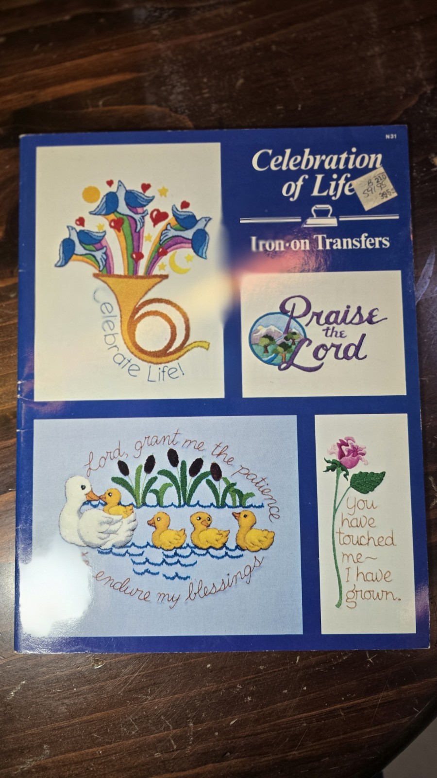 Celebration of Life Iron-on Transfers N31 1982 Craftways Corp