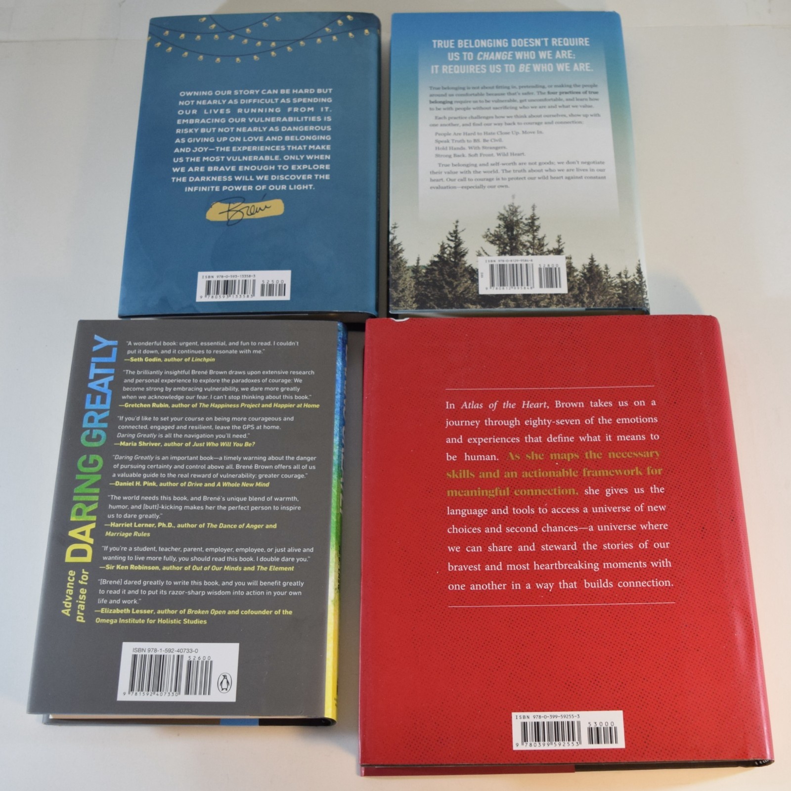 Lot of 4 Brene Brown Hardcover Books – Daring Greatly + Atlas of the Heart ++