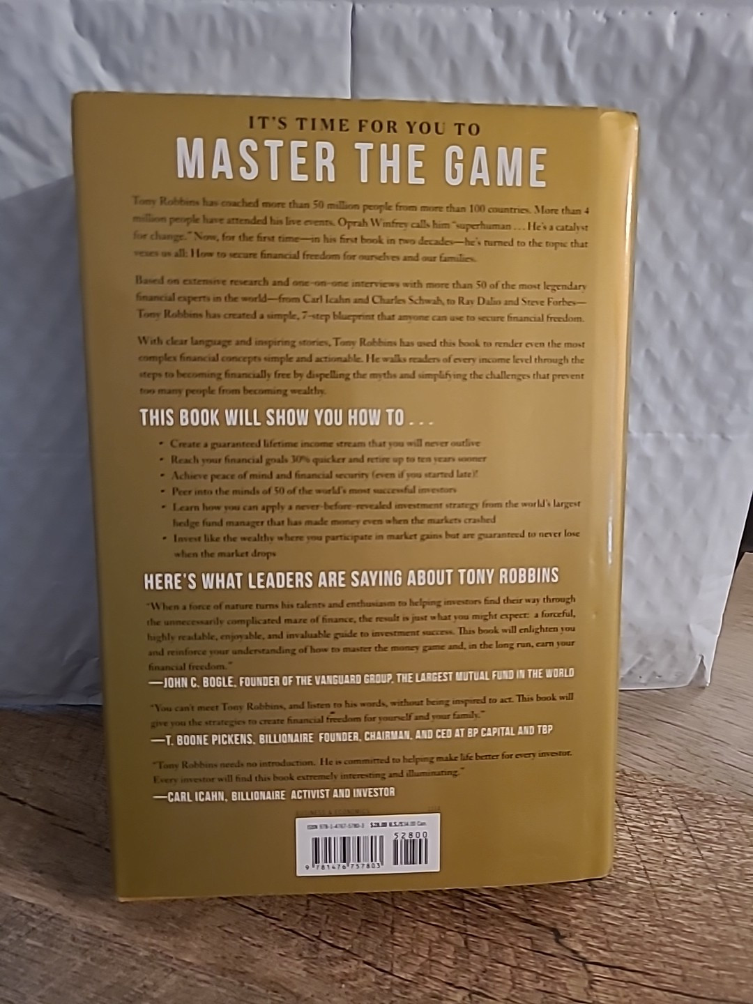 MONEY Master the Game: 7 Simple Steps to Financial Freedom -Hard back