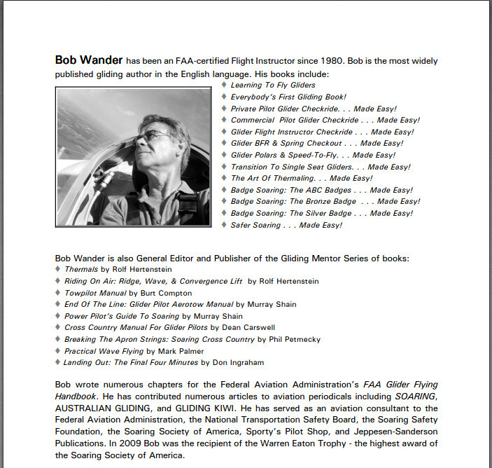 Everybody’s First Gliding Book! by Bob Wander. Brand New! Free Shipping!