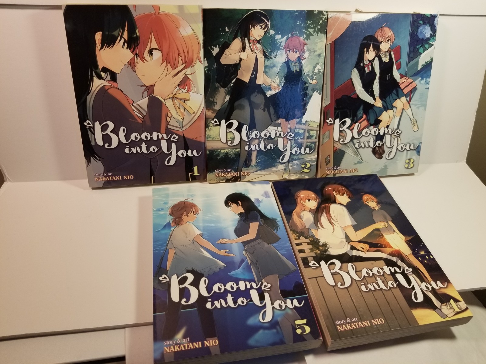 New * 5 Book Lot ** 1, 2, 3, 4, 5 BLOOM INTO YOU 1-5 (in English) * Nakatani Nio