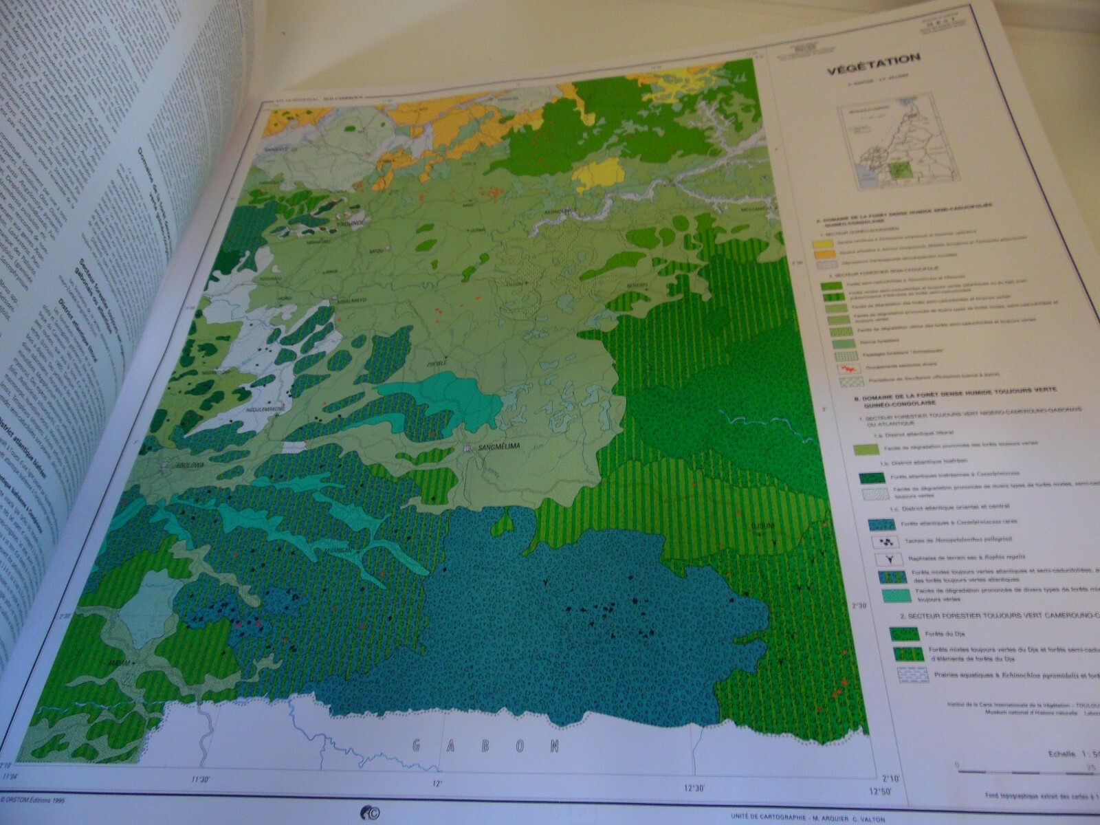 atlas regional sud cameroun ORSTOM editions 1995 written in french