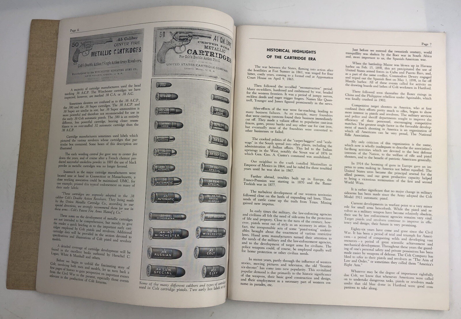 1952 Colt Cartridge Pistols James E Serven 126 Pages
