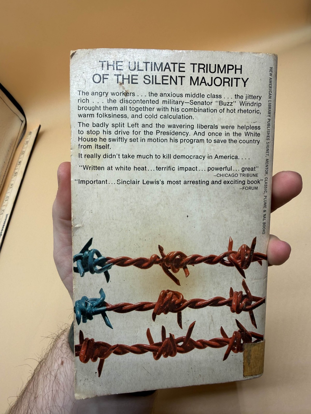 Vintage 1970 It Can’t Happen Here Sinclair Lewis Signet 1st Print Dystopian Noir
