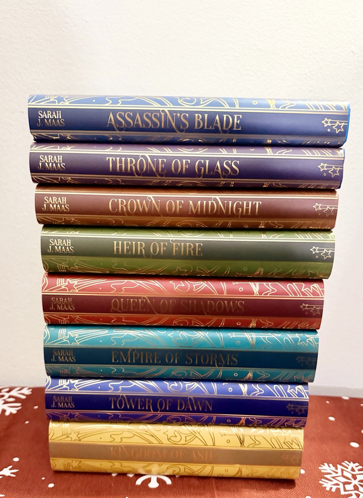 Throne of Glass Books 1-8 Full Set by Sarah J. Maas |Nerdy Ink Foiled HCDJ |OOP
