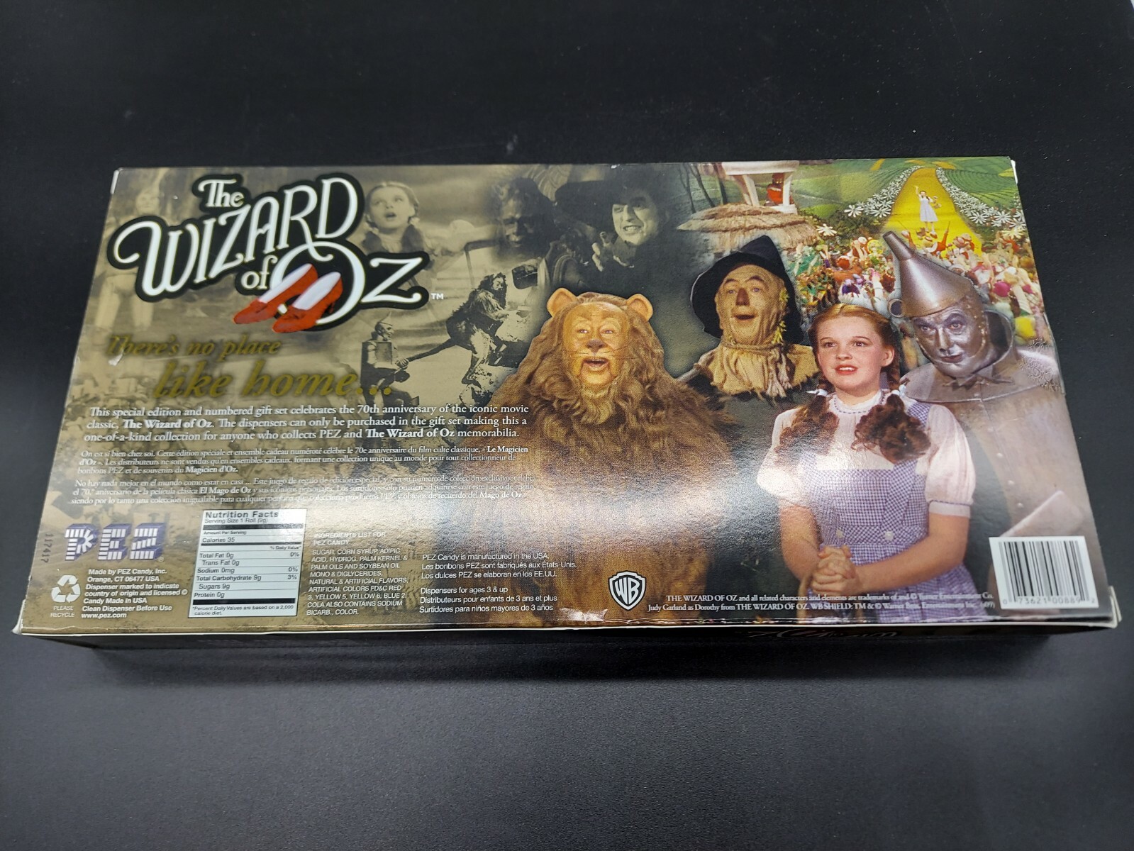 Lot Of 5 Collectible “Wizard Of Oz” Lot. Game, Pez, Tumblers, Ornamental Bells