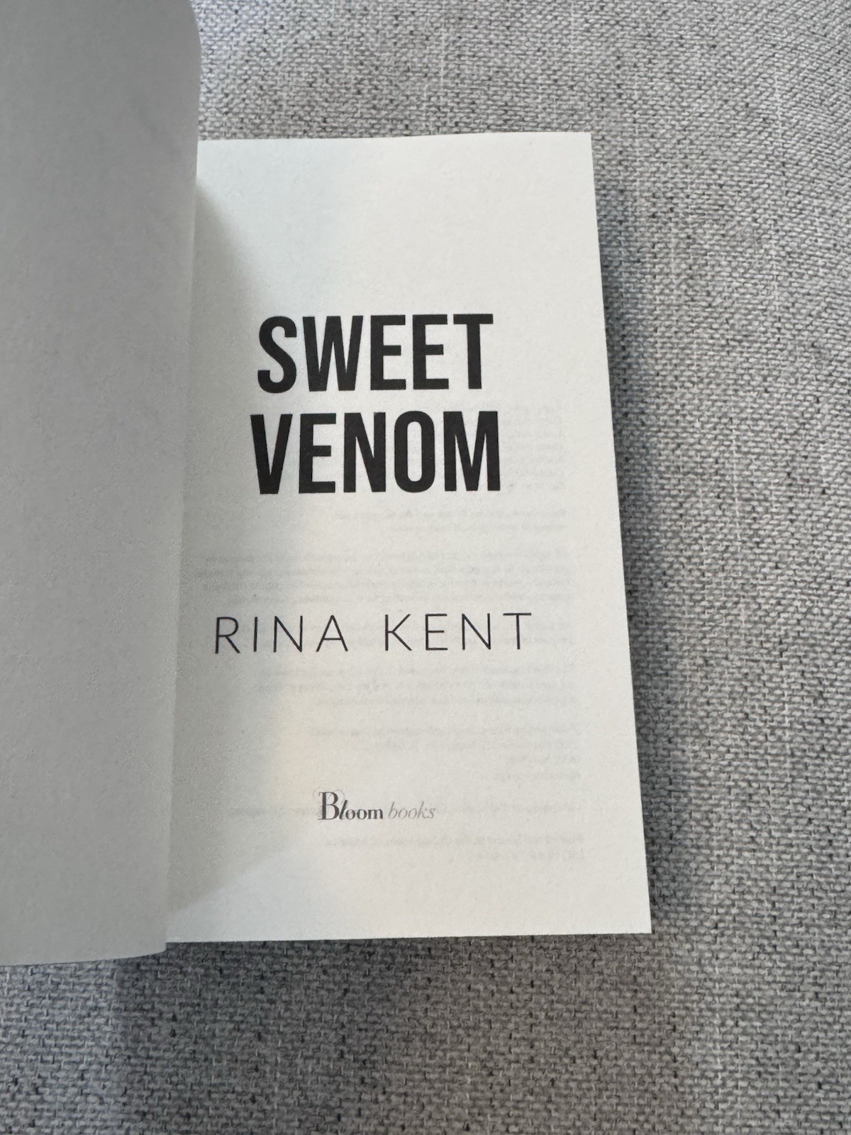 Sweet Venom By Rina Kent Target Exclusive Edition Sprayed Edge Character Art
