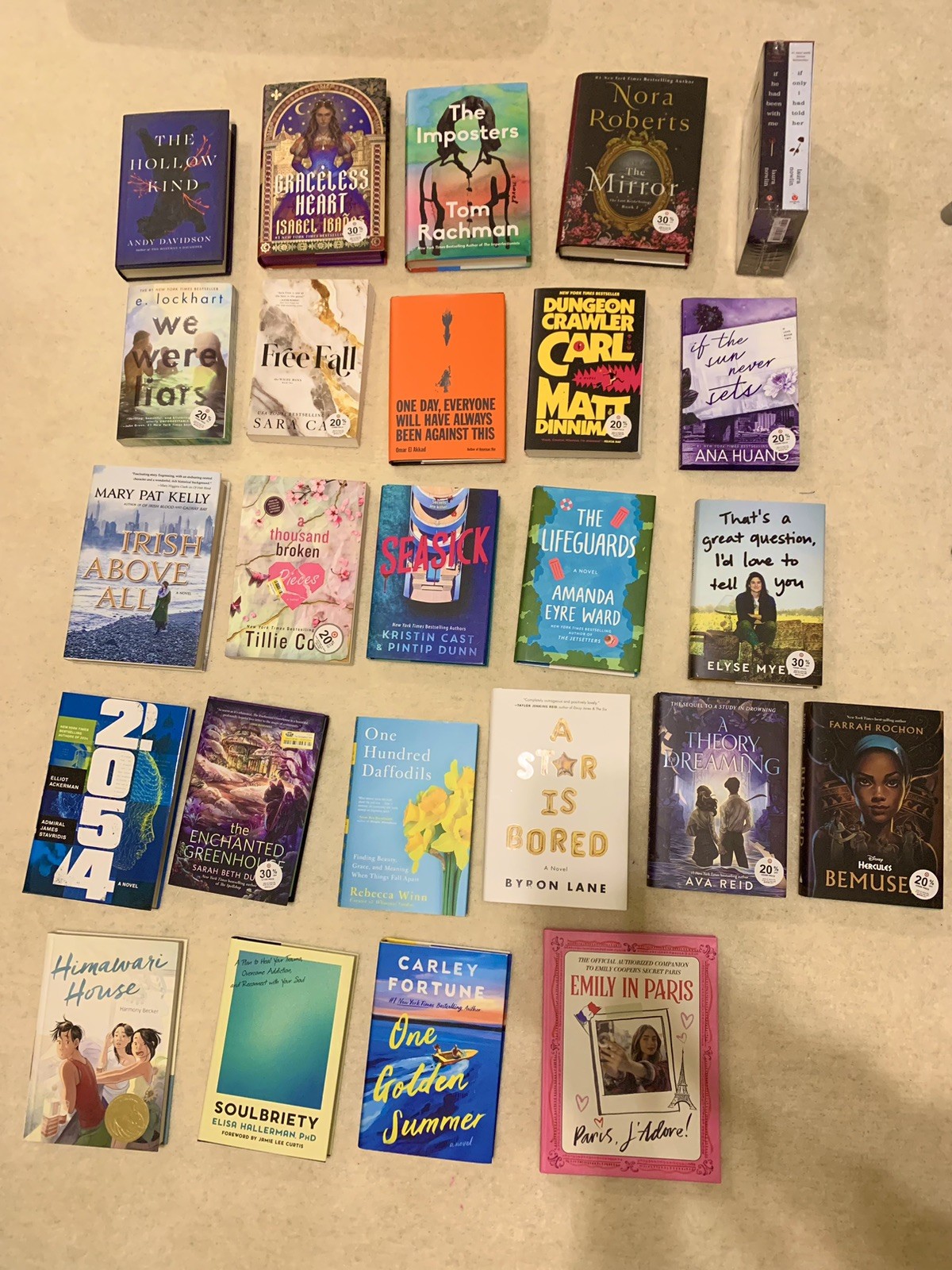 Book Lot Of 25 BRAND NEW Hardcover & Paperback Best Sellers Novel Fiction & Non