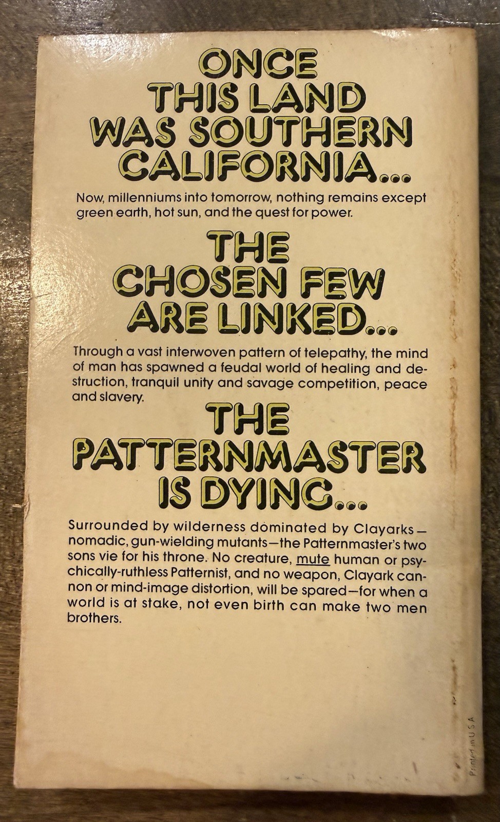 PATTERN-MASTER BY OCTAVIA BUTLER PB 1st Edition / 1st Printing
