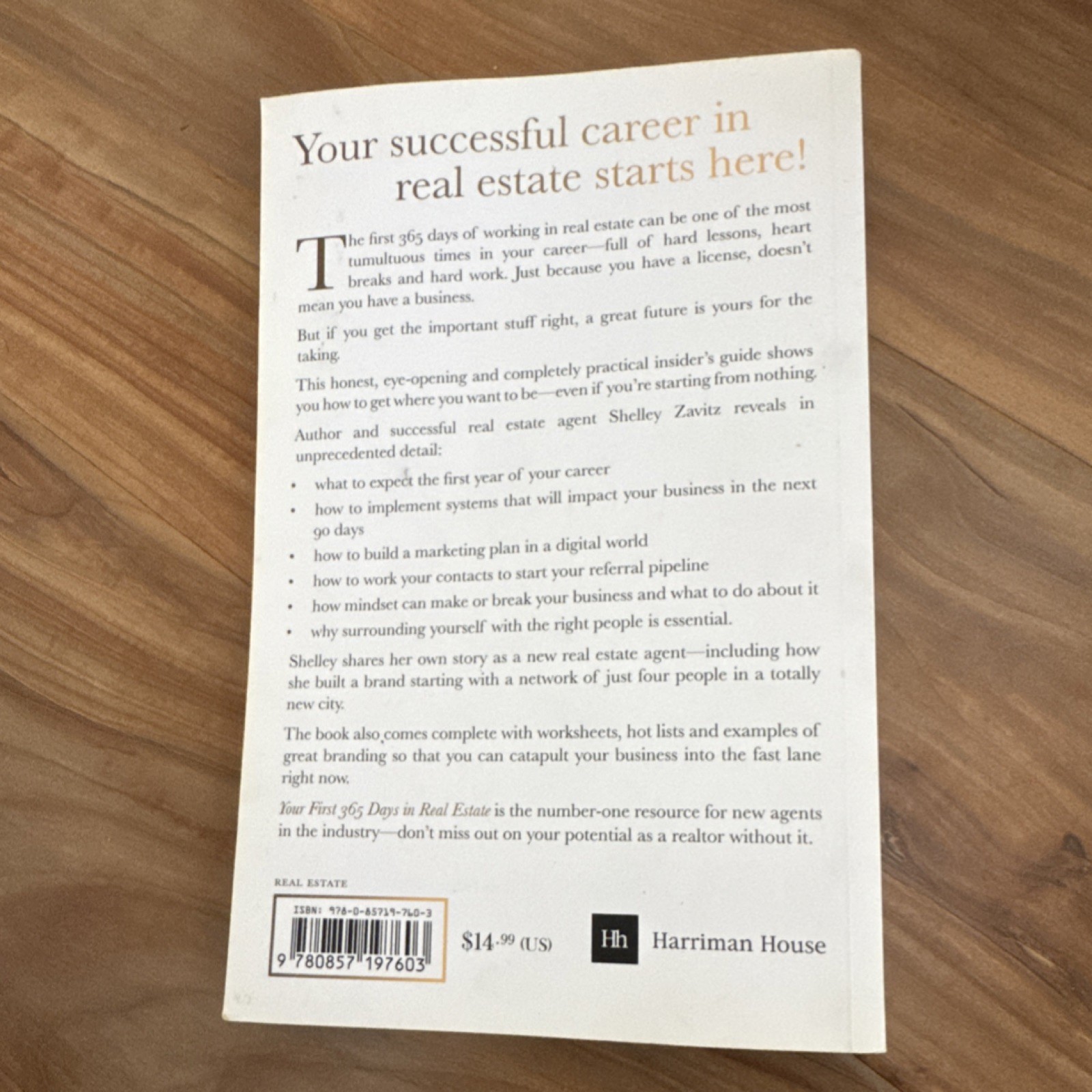 Your First 365 Days in Real Estate by Shelley Zavitz, Trade PB, Harriman House,…