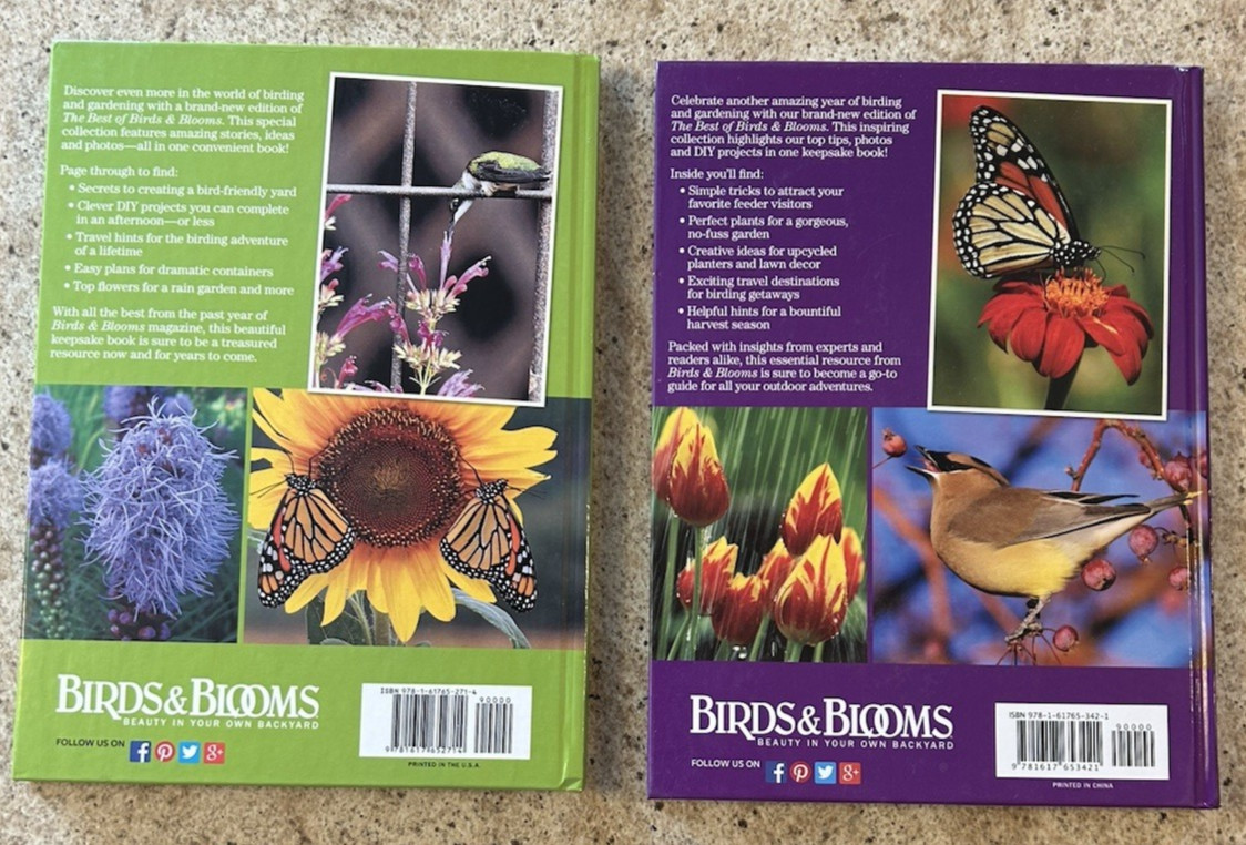Birds & Blooms Hardcover Books (14 In All) The Best Of Annual Books