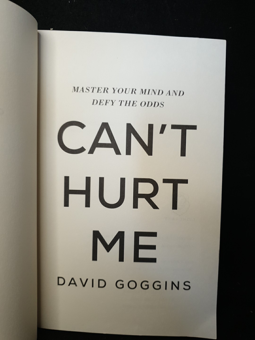 Can’t Hurt Me by David Goggins Master Your Mind Defy the Odds Paperback NYT