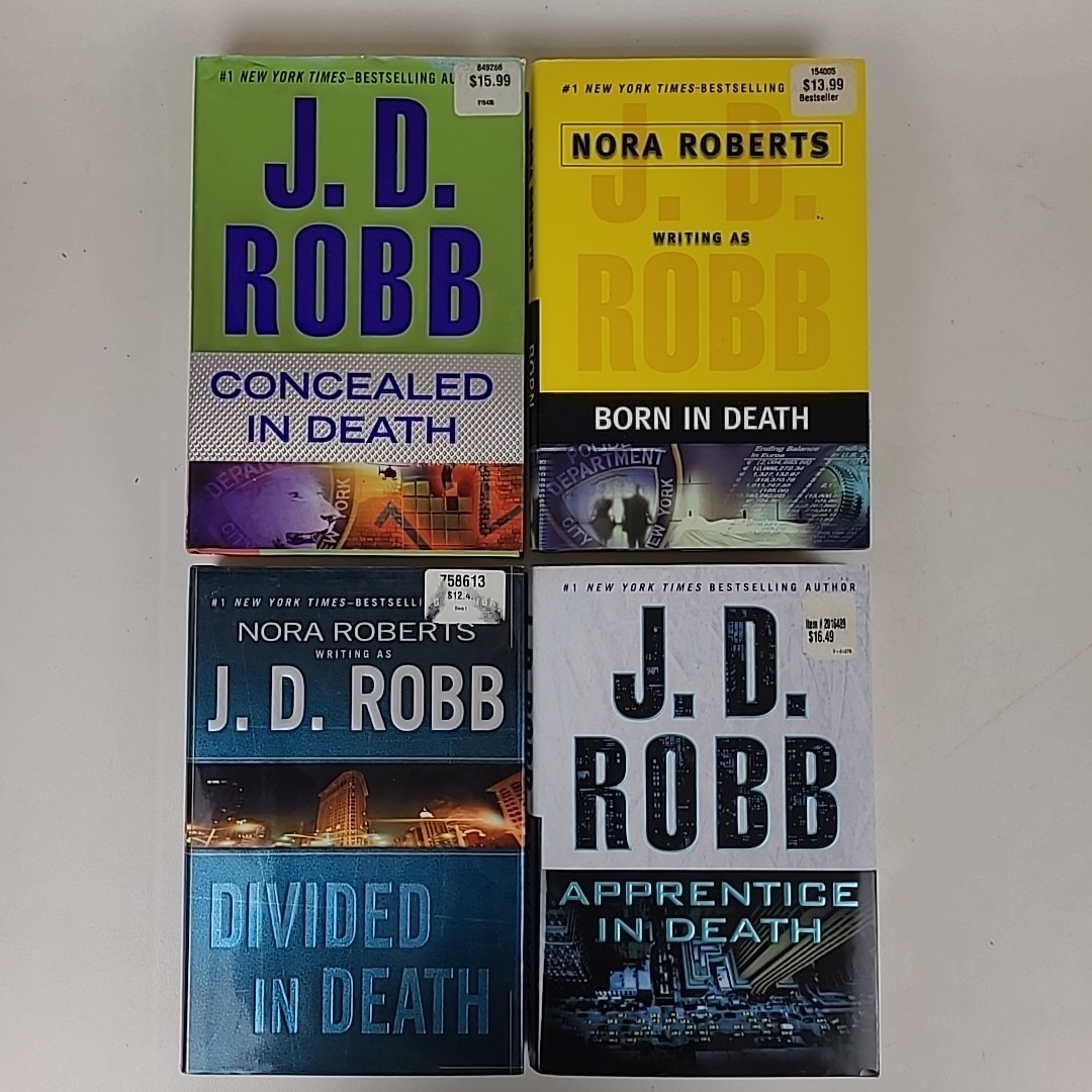 Lot of 14 In Death Hardcovers by J.D. Robb Nora Roberts Police Science Fiction