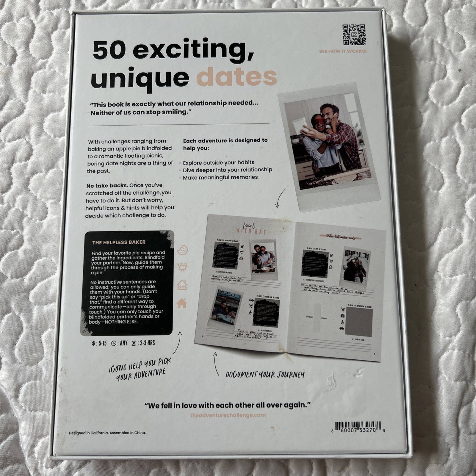 The Adventure Challenge Couples Limited Edition Activity Book 50 Scratchoff Date