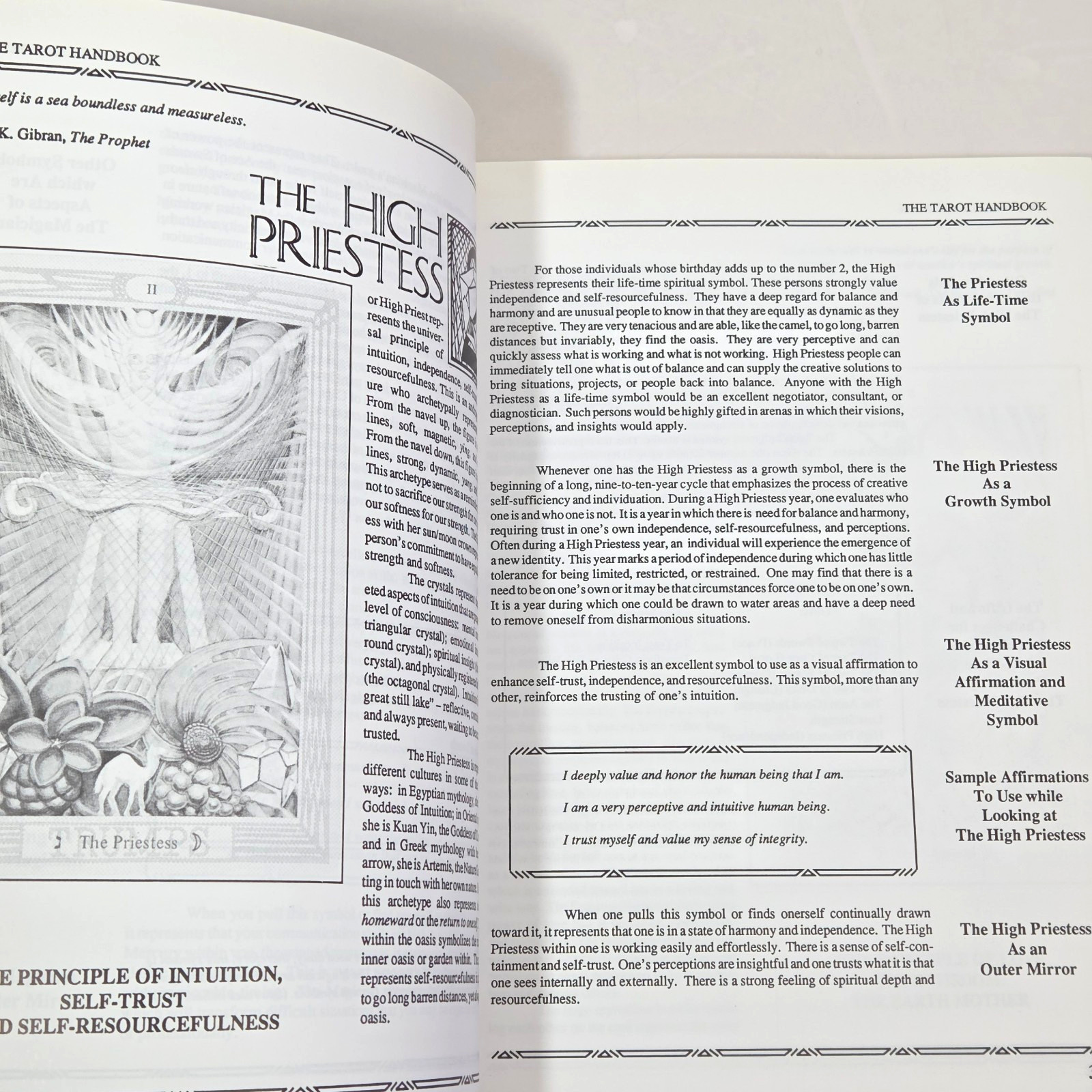 The Tarot Handbook Angeles Arrien Vtg 1995 PB Applications of Ancient Symbols