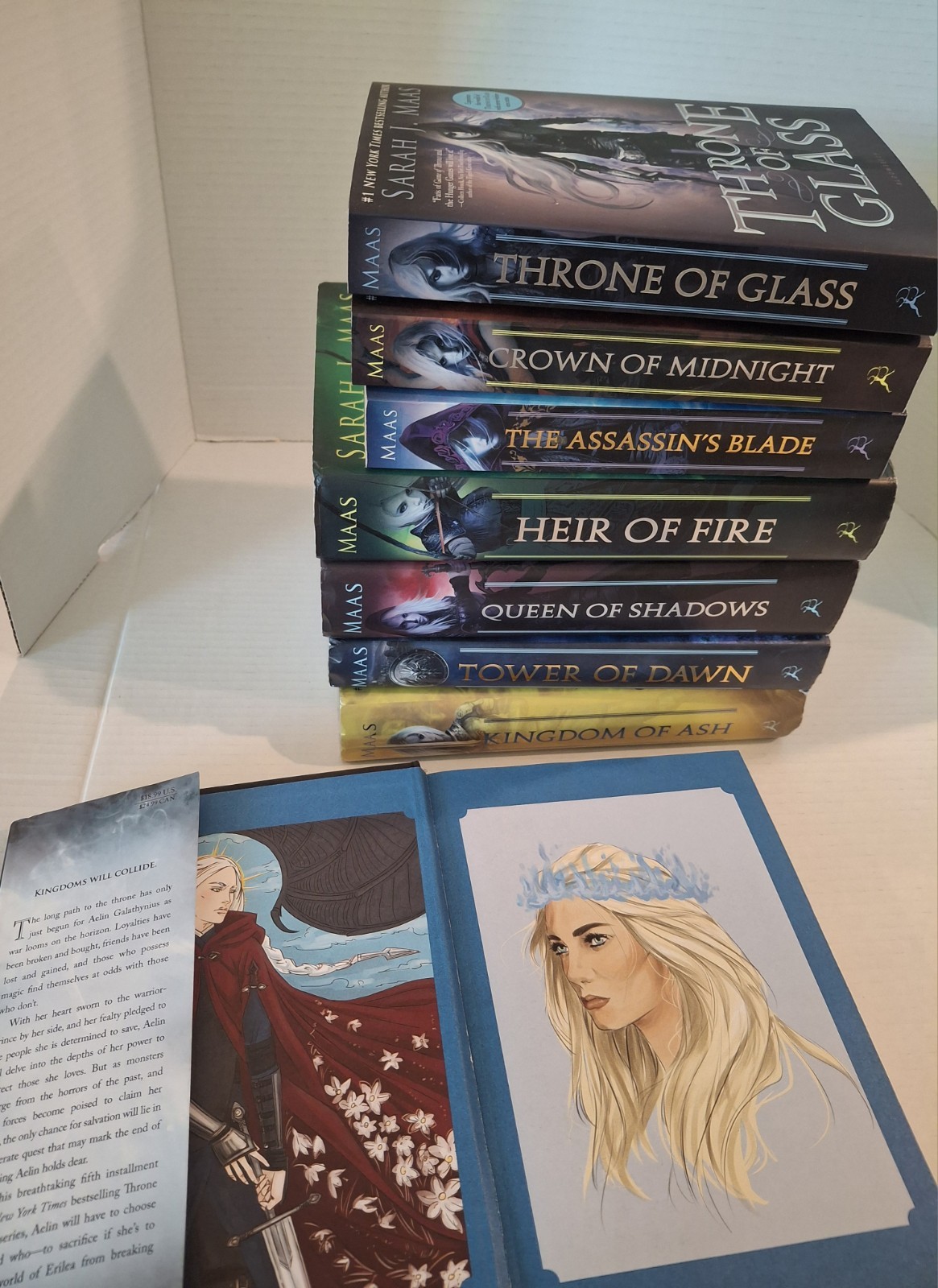 Sarah Maas Books 1-8 Complete Throne of Glass Series Read Description Lot Set
