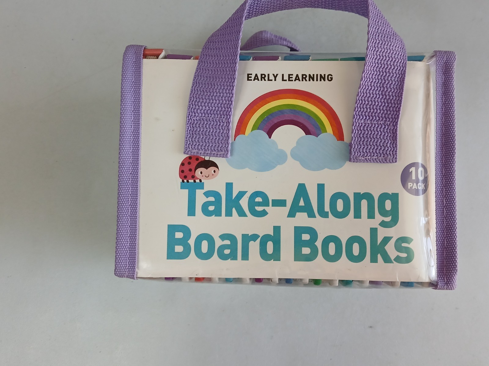Early Learning TAKE-ALONG BOARD BOOKS Set of 10 in Carry Case Preowned