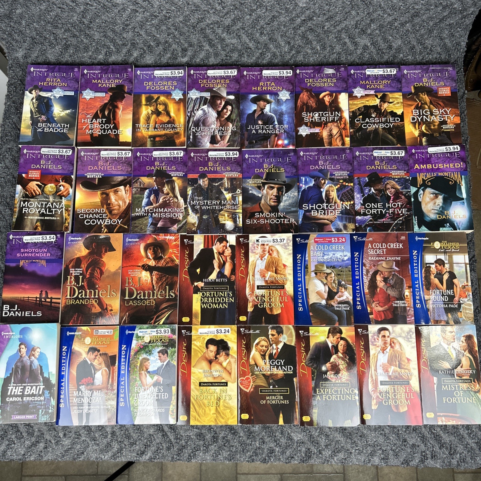 Harlequin Romance Book Lot Of 32 Paperback Suspense Multiple Series