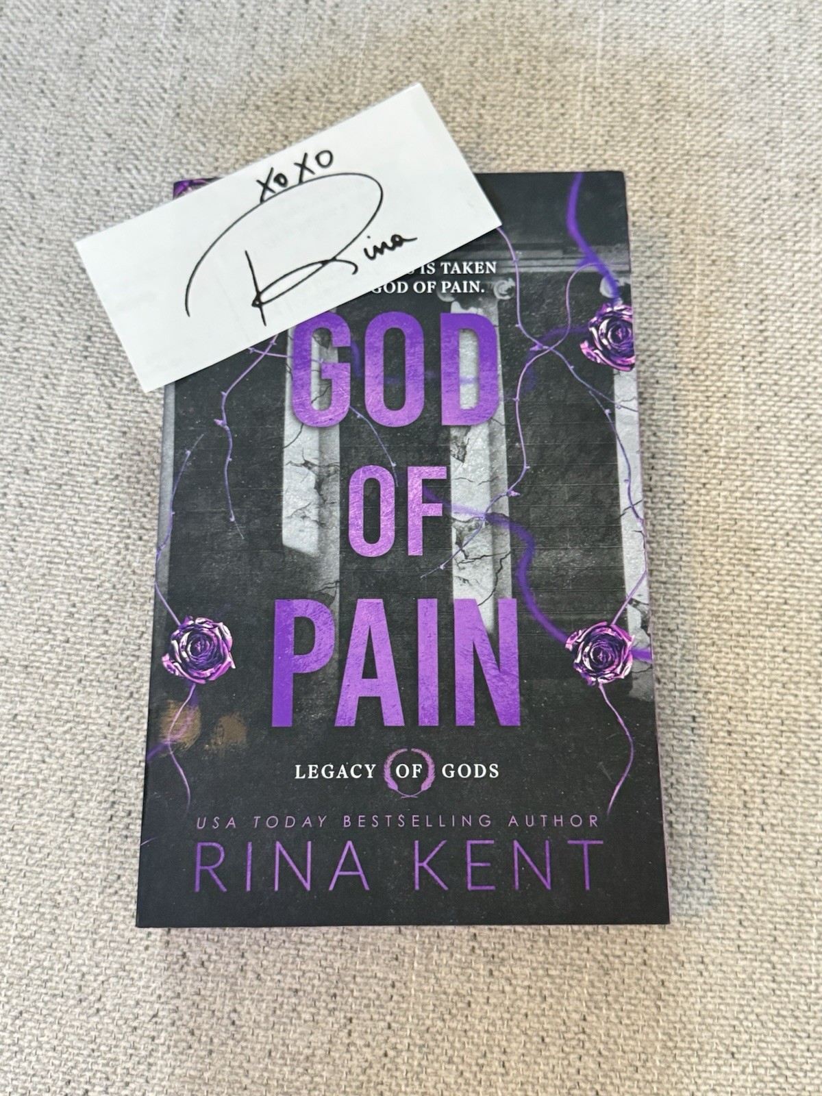 God Of Pain By Rina Kent Signed Deluxe Edition With Sprayed Edges Legacy Of Gods