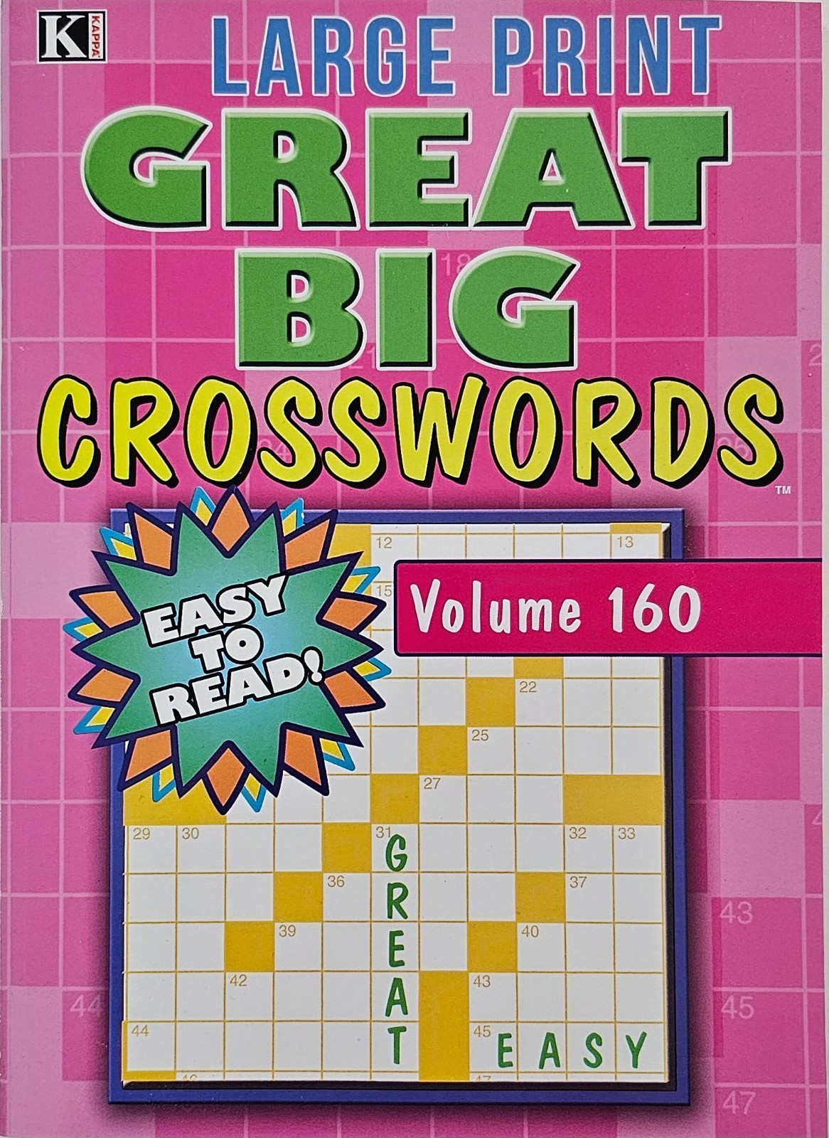 Kappa Large Print Great Big Crosswords Puzzle Books, 24 Different Volumes U-PICK