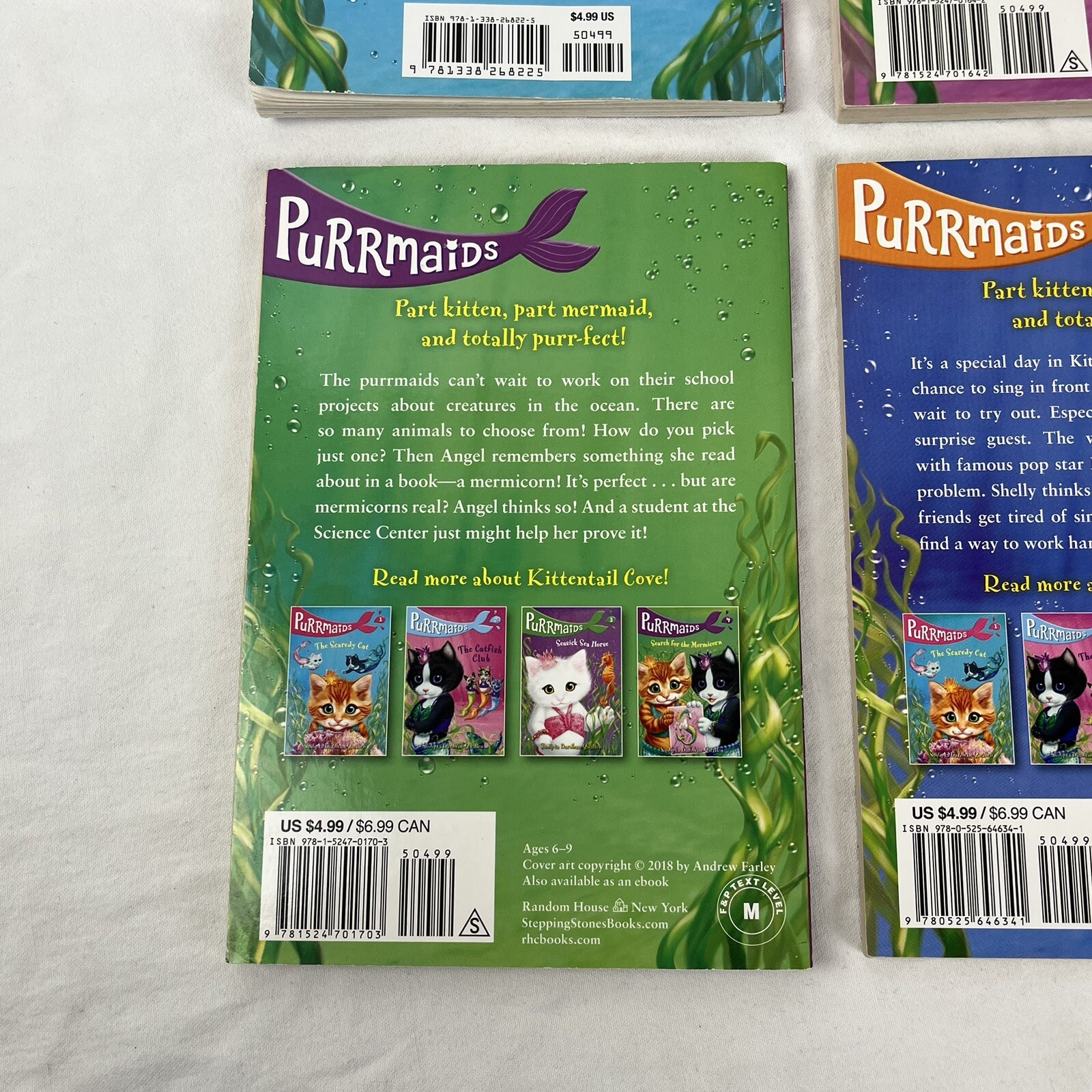 Purrmaids Books 1,2,3,4,5,8 Kitten Stories Ages 6-9