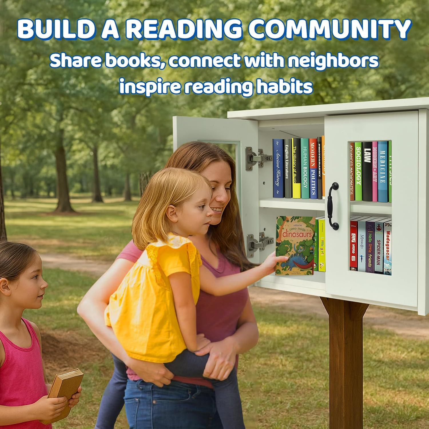 Little Free Library Box Outdoor Wooden Book Exchange Box – DIY Little Free Libra