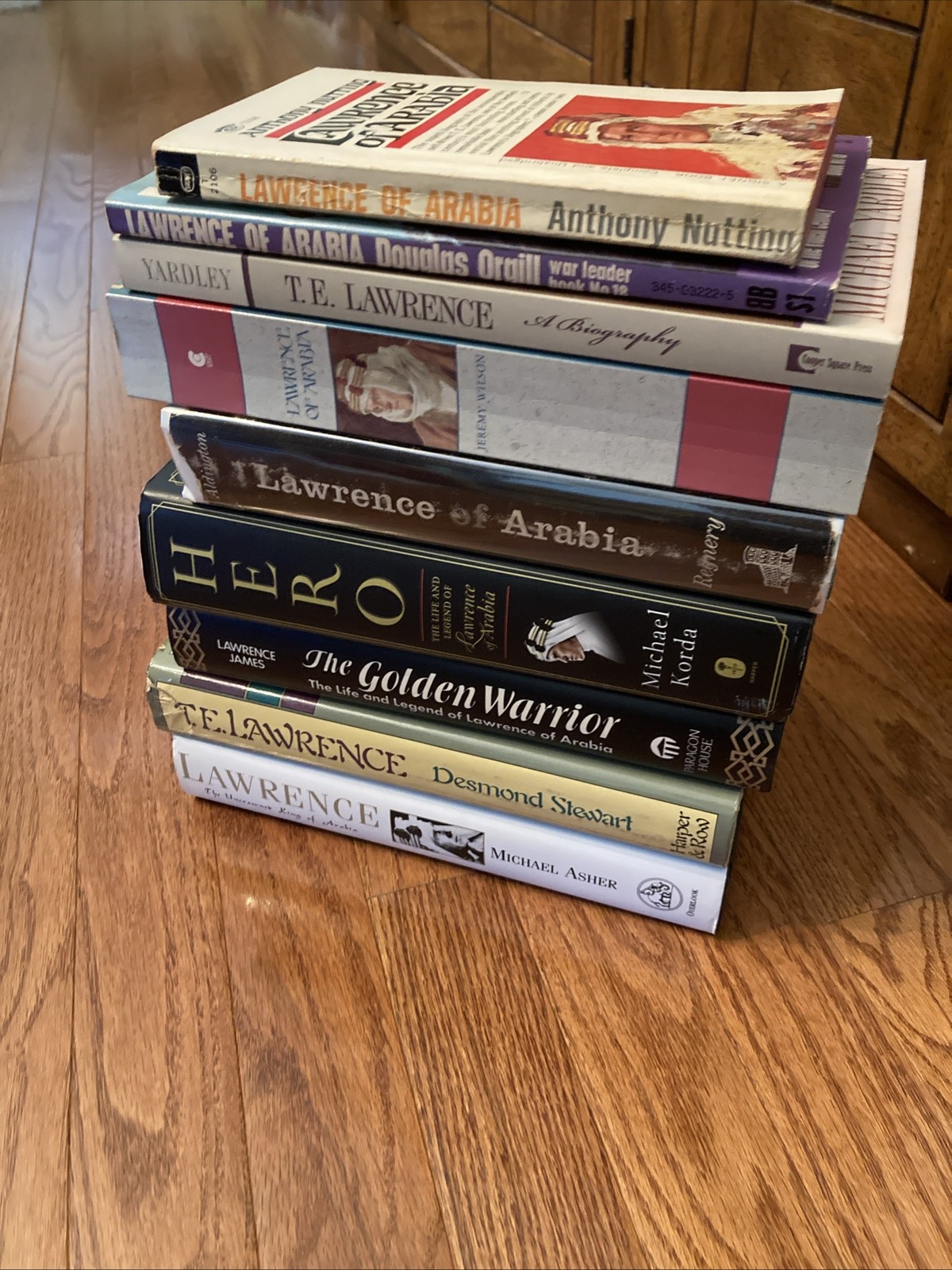 T. E. Lawrence Biography Book Lot. 9 Total. Stewart 1977 First US Edition