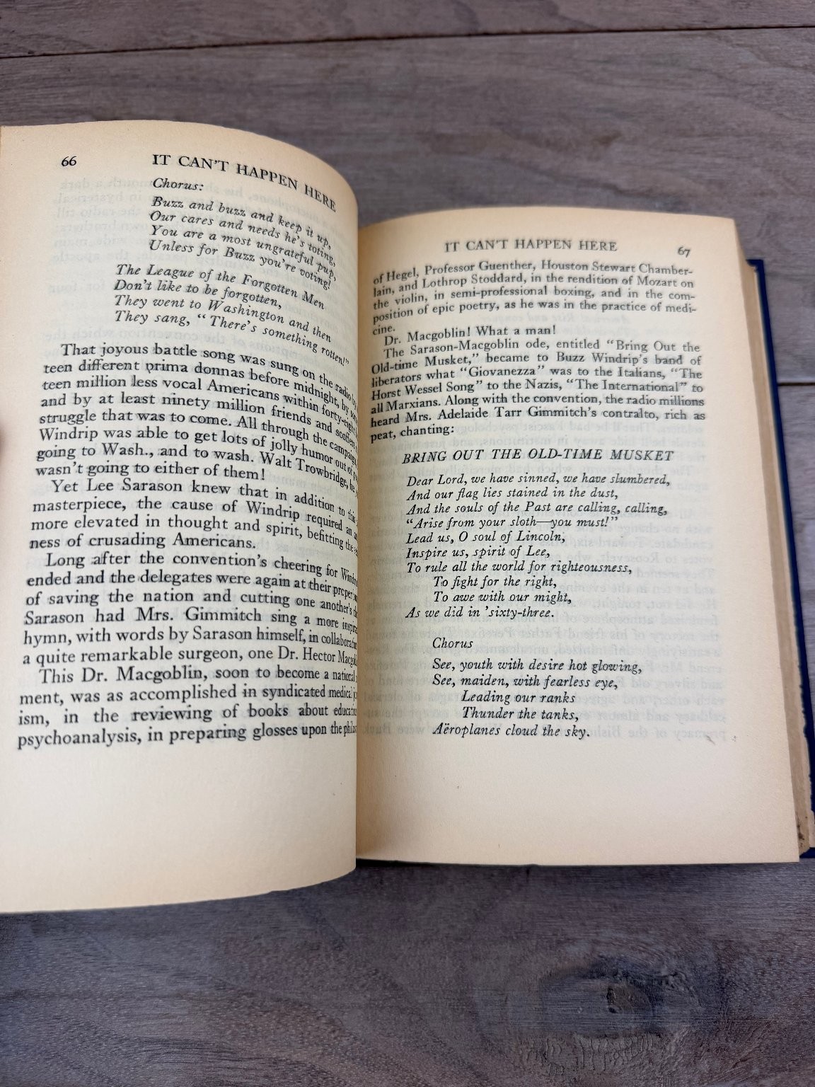 It Can’t Happen Here Sinclair Lewis 1935 Collier Political Satire Novel