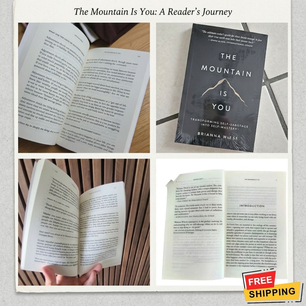 The Mountain Is You by Brianna Wiest Paperback Book New Free Shipping