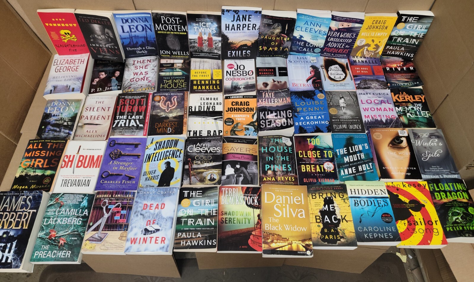 Lot of 10 Mystery Large Trade Paperback Books Suspense Thriller Crime Murder MIX