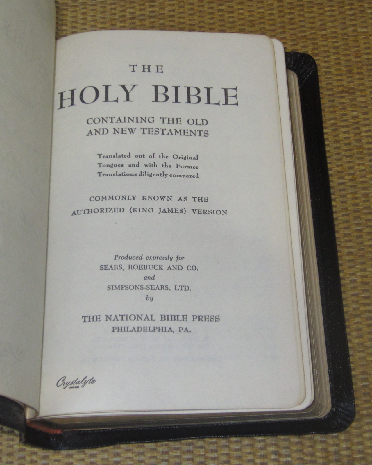 Holy Bible KJV | *Black Leather* National Bible Press RED WORDS NICE