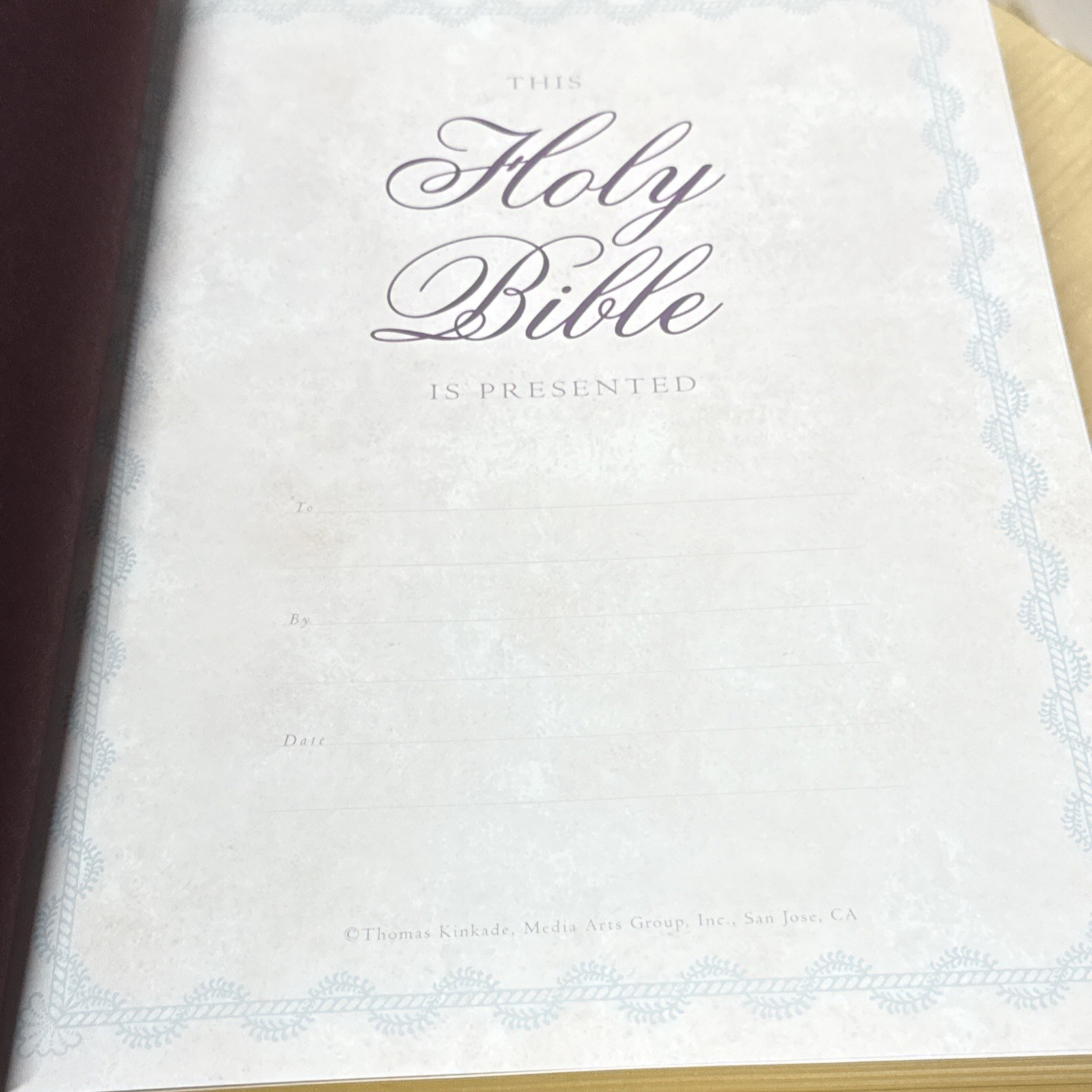 Thomas Kinkade Holy Bible Lighting the Way Home Family Marriage NKJV Red Letter