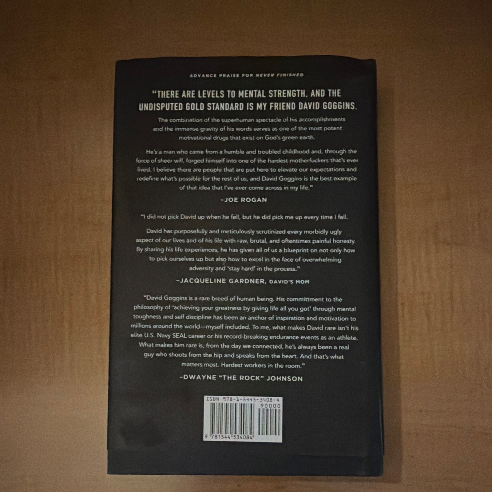 Never Finished Hardcover by David Goggins Unshackle Your Mind & Win the War