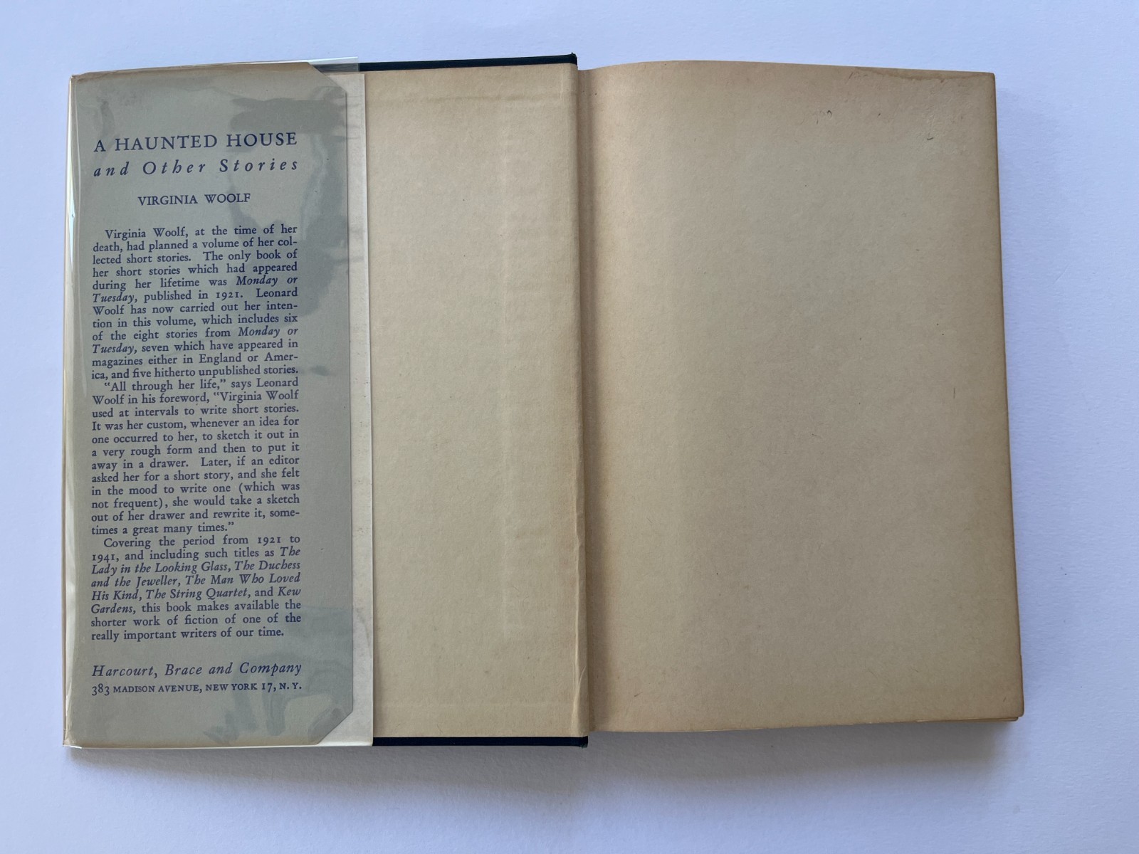 Virginia Woolf ~ A HAUNTED HOUSE And Other Short Stories ~ 1944 1st early print