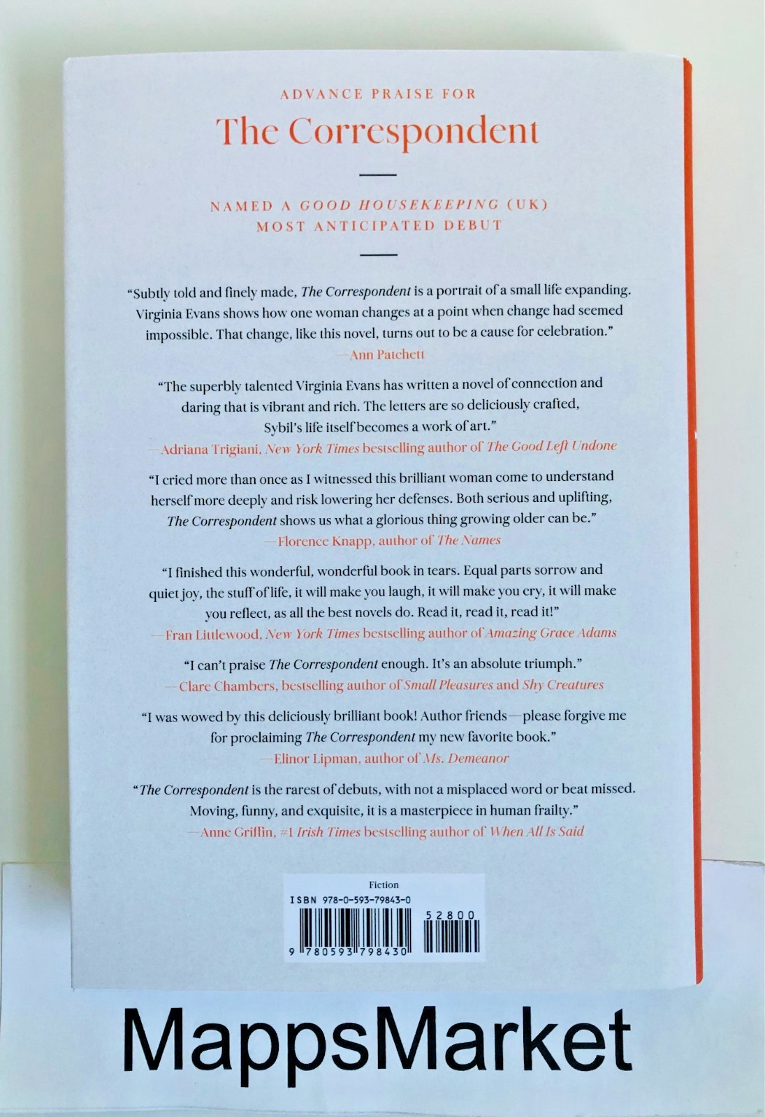 SIGNED The Correspondent: A Novel by Virginia Evans (2025, Hardcover)