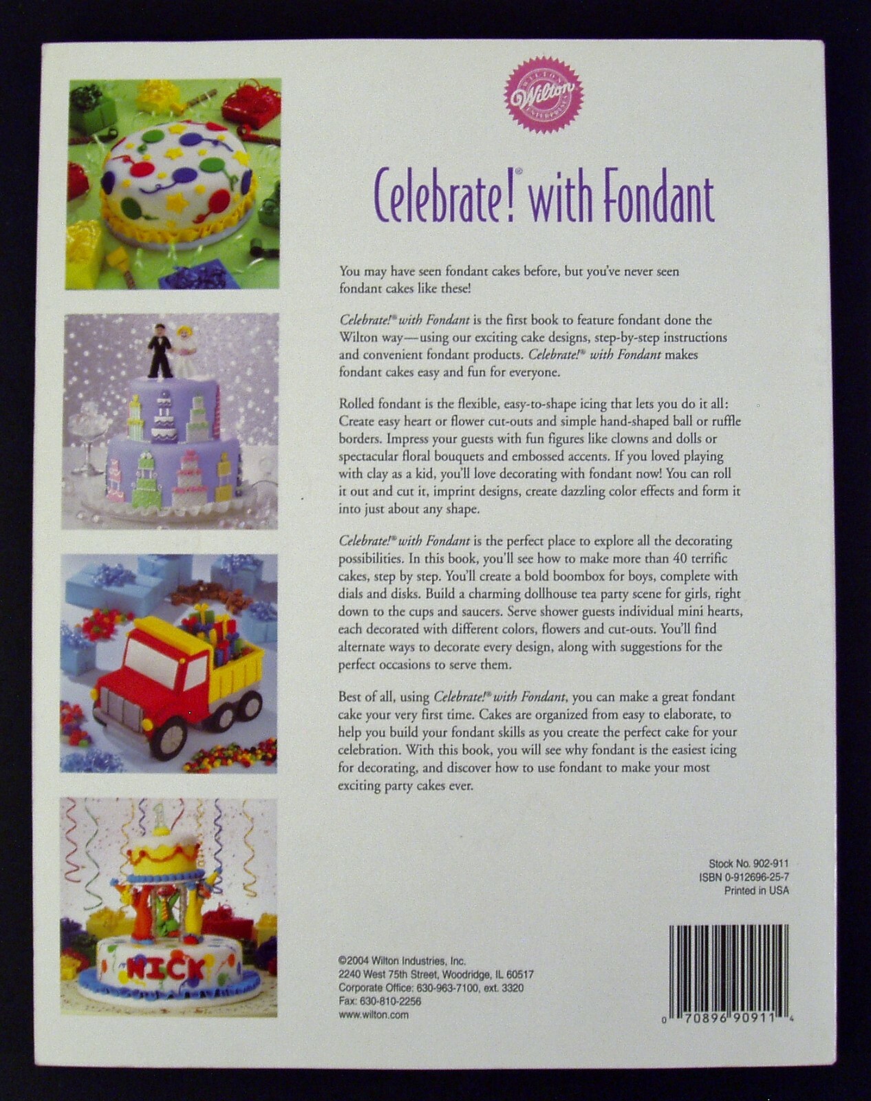 Wilton Celebrate with Fondant Cake Decorating Book Birthday Wedding Cookbook