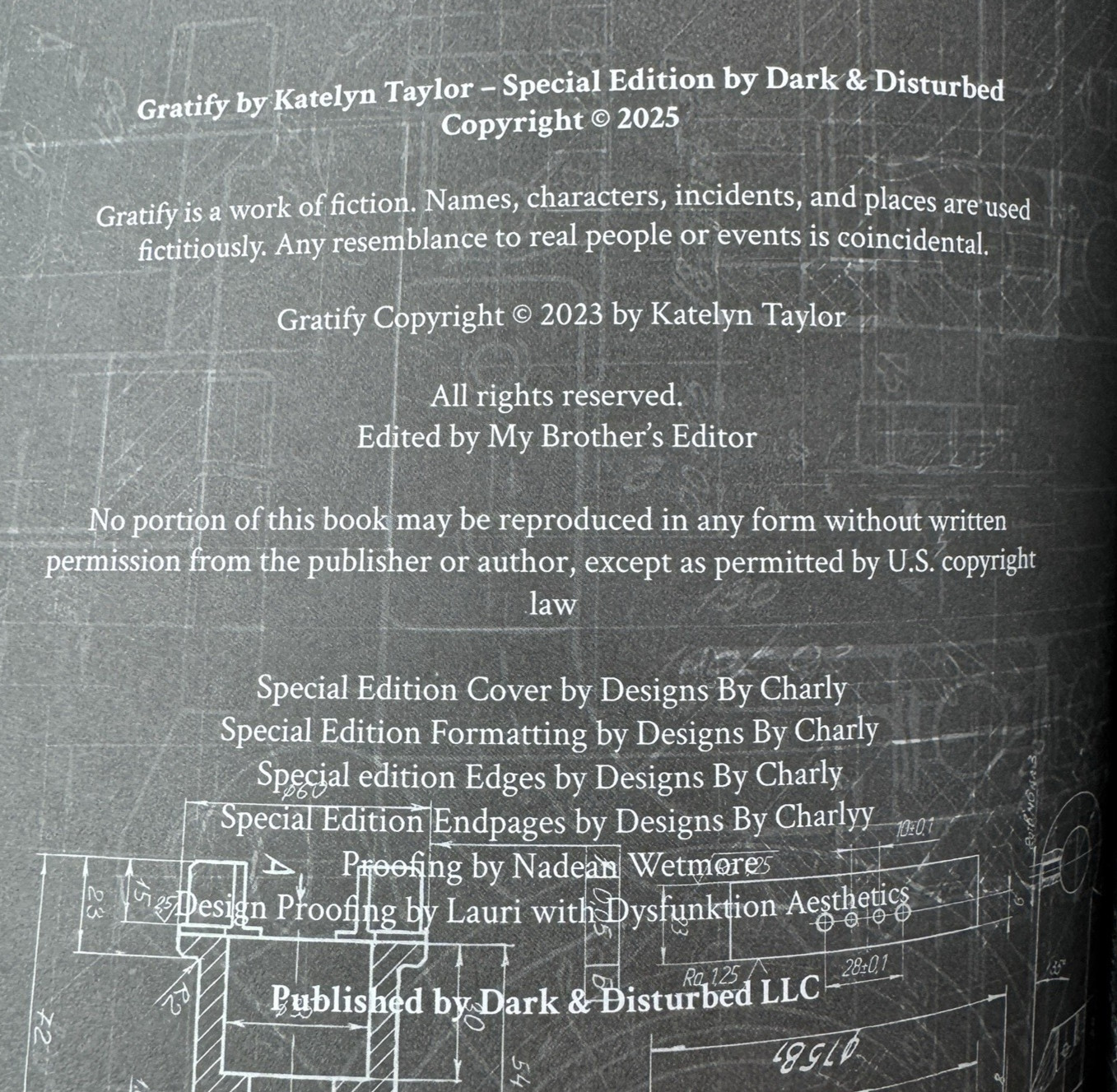 Gratify Katelyn Taylor Dark & Disturbed Special Edition Hardcover Digital Edges
